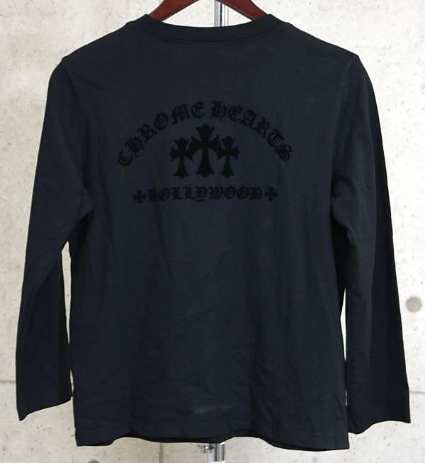 CHROME HEARTS 銀座店 クロムハーツ 新品 レディース 3セメタリークロス CHロゴ ロンT 長袖 size:S 黒 【30753】 CHROME HEARTS 銀座店 クロムハーツ 新品 レディース 3セメタリークロス CHロゴ ロンT 長袖 size:S 黒 【30753】