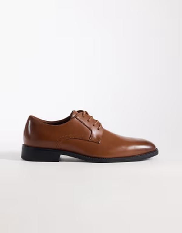 エイソス メンズ シューズ オックスフォード ダービー ASOS DESIGN derby shoes TAN タン