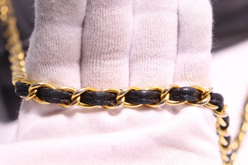 □CHANEL 0番台 ココマーク GD金具 レザー チェーンショルダーバッグ
