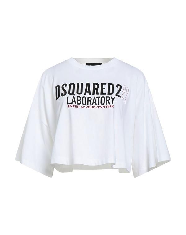 ディースクエアード レディース トップス Tシャツ DSQUARED2 クロップ トップス White ホワイト