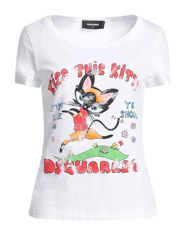 ディースクエアード レディース トップス Tシャツ DSQUARED2 Ｔシャツ White ホワイト