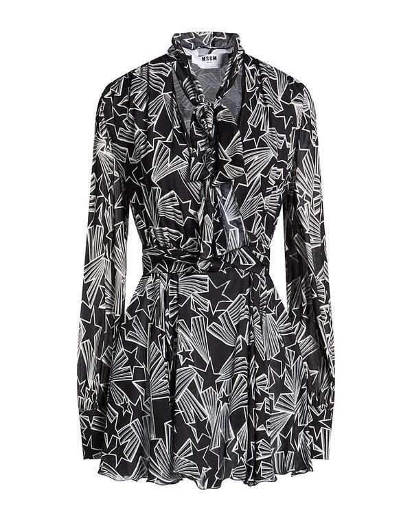 エムエスジイエム レディース トップス ワンピース MSGM ミニワンピース・ドレス Black ブラック