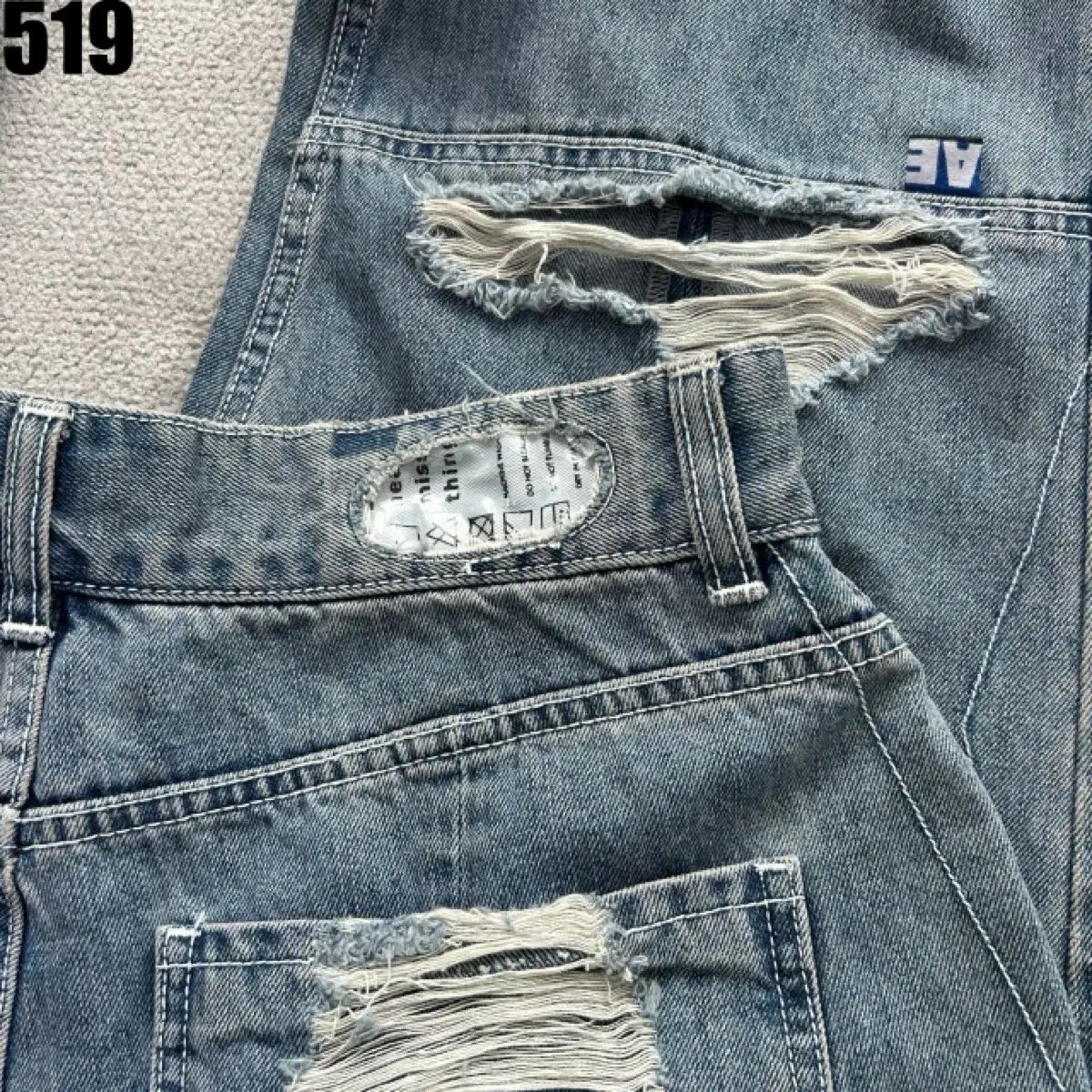 ADER ERROR アーダーエラー デニム ウォッシュ ダメージジーン A3 