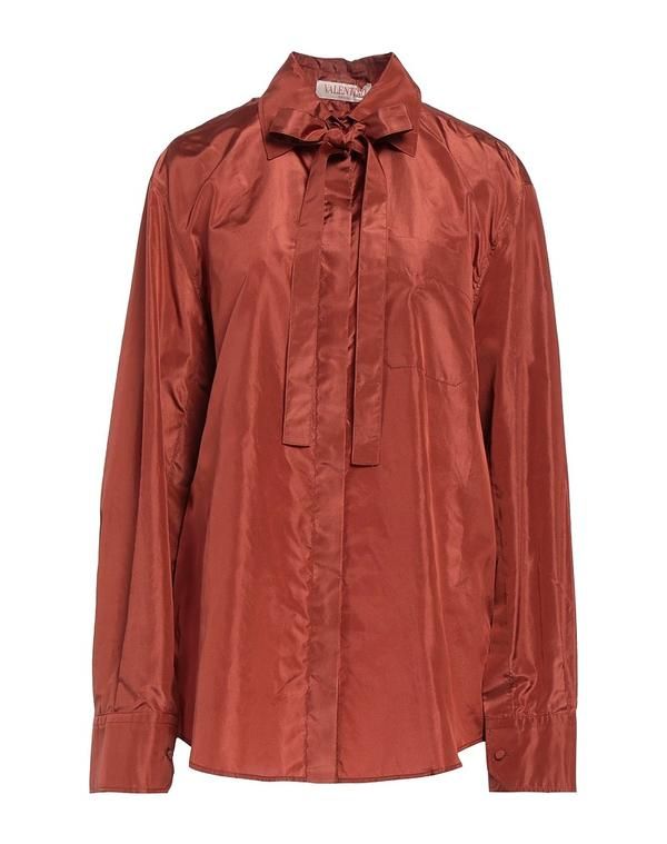 ヴァレンティノ レディース トップス シャツ VALENTINO GARAVANI 無地シャツ＆ブラウス Reddish Brown ブラウン