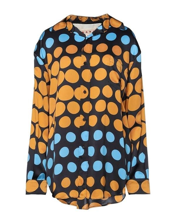 マルニ レディース トップス シャツ MARNI 柄入りシャツ＆ブラウス Black ブラック