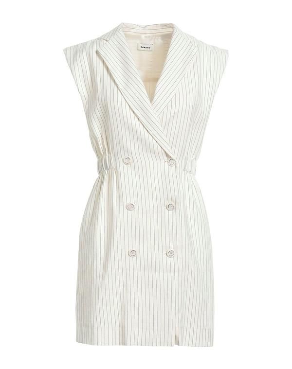 サンドロ レディース トップス ワンピース SANDRO ミニワンピース・ドレス Ivory アイボリー