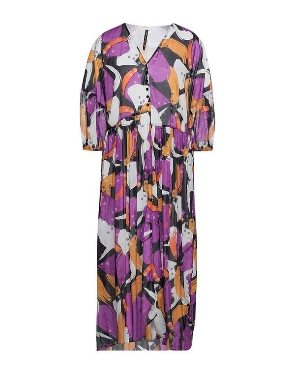 マニラグレース レディース トップス ワンピース MANILA GRACE ロングワンピース・ドレス Purple パープル