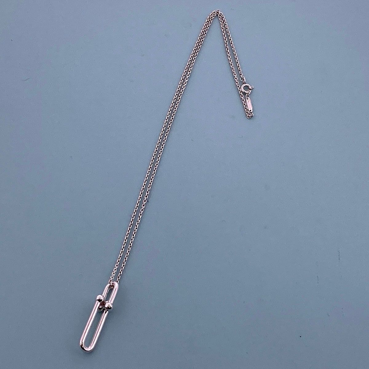 TIFFANY&Co. ティファニー ハードウェア 細長 リンク ペンダント ネックレス 63104310 レディース シルバー925 中古