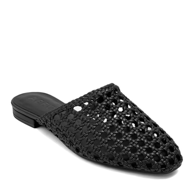 エアロソールズ レディース シューズ サンダル オープンバック Aerosoles Assia Womens Open Back Woven Mules Black ブラック