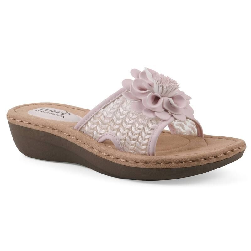 クリフバイホワイトマウンテン レディース シューズ サンダル フラワー柄 フラワー Cliffs by White Mountain Chill 2 Womens Floral Wedge Sandals Light Pink Fabric ピンク
