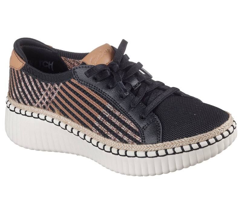 スケッチャーズ レディース シューズ サンダル Skechers Wilshire Blvd Breezy Stroll Womenshoes Black White ホワイト