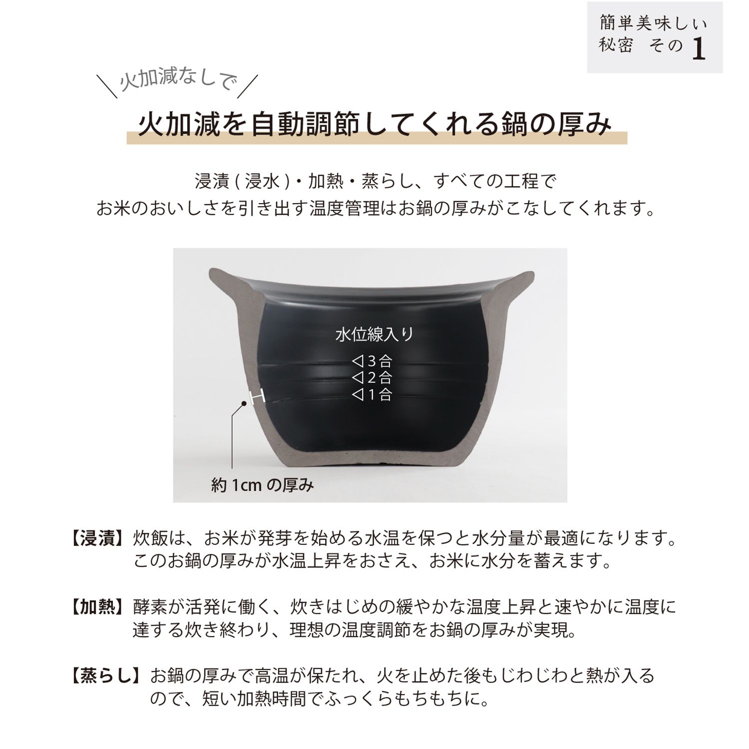 SALIU サリュウ 炊飯土鍋 1.5合炊き ごはん鍋 ご飯 直火用 ザシェフ 日本製 美濃焼 LOLO ロロ 3862