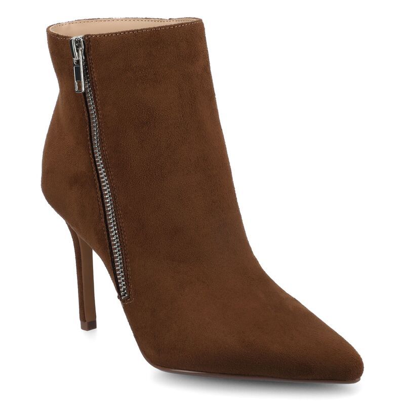 ジャーニー レディース シューズ ブーツ・レインブーツ ヒール Journee Collection Leyna Womenstiletto Heel Zipper Detail Dress Booties Chocolate チョコレート