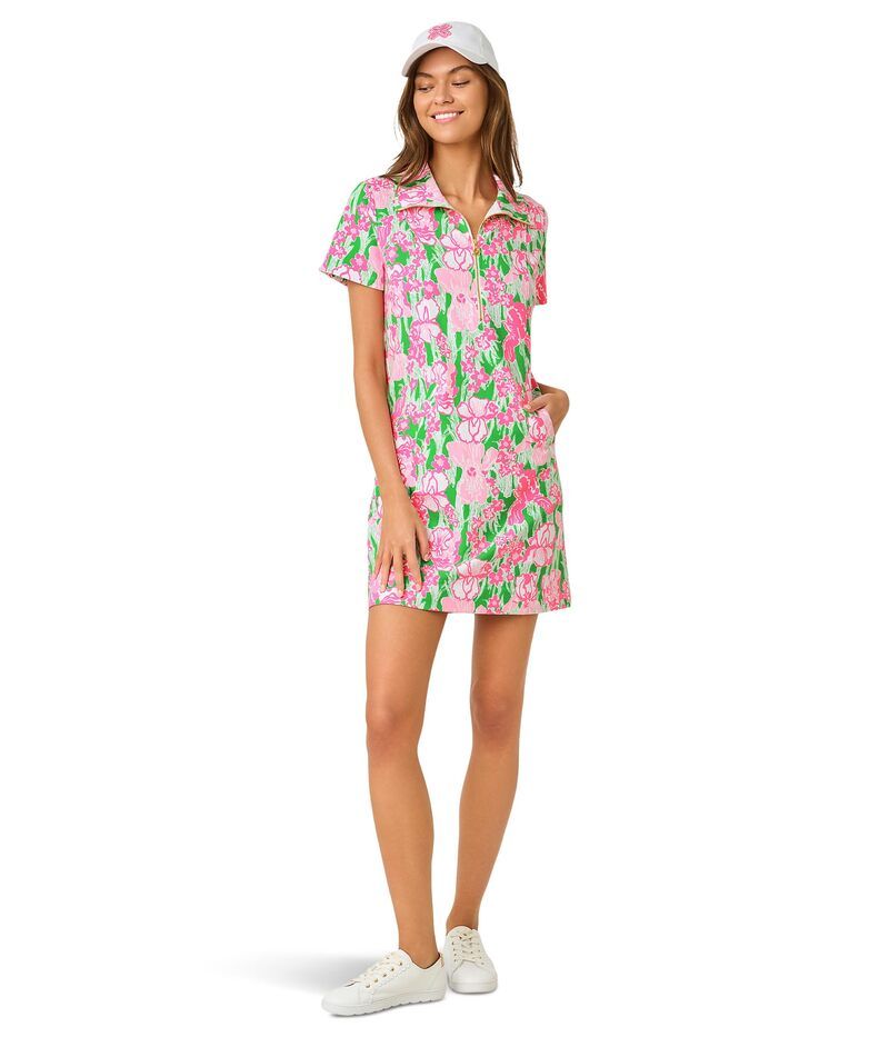 リリーピュリッツァー レディース トップス ワンピース Lilly Pulitzer Eleni Upf 50 Dress Puttingreen H グリーン
