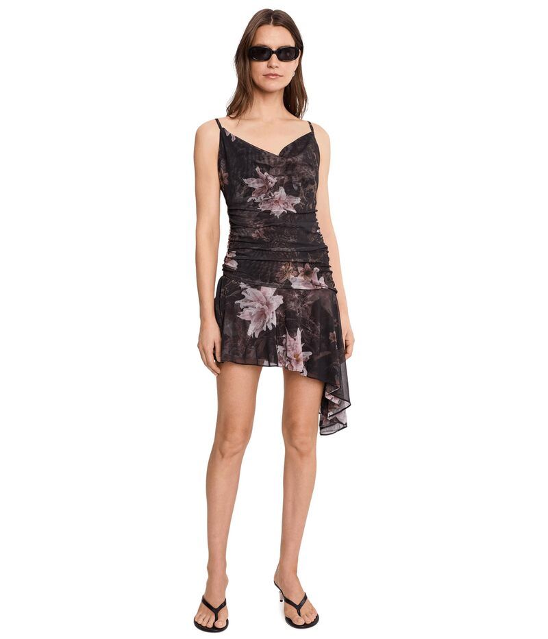 オールセインツ レディース トップス ワンピース ミニ メッシュ AllSaints Bea Mesh Mini Dress Crystal Black ブラック