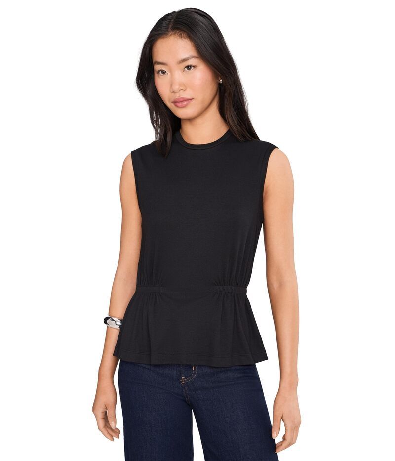 マイケルスターズ レディース トップス シャツ Michael Stars Rochel Pepplum Tank Black ブラック