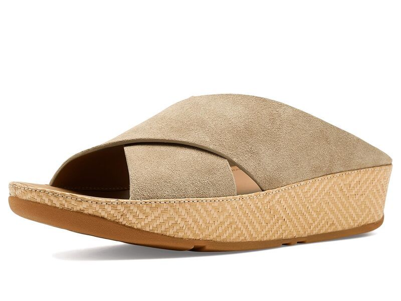 フィットフロップ レディース シューズ サンダル スエード グラフィック FitFlop Lulux Graphicweave Suede Crosslides Cappuccino