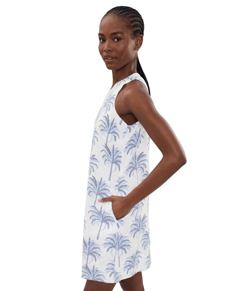 トッミーバハマ レディース トップス ワンピース ノースリーブ Tommy Bahama Palm Banksleevelesshort Dressanibel Blue ブルー