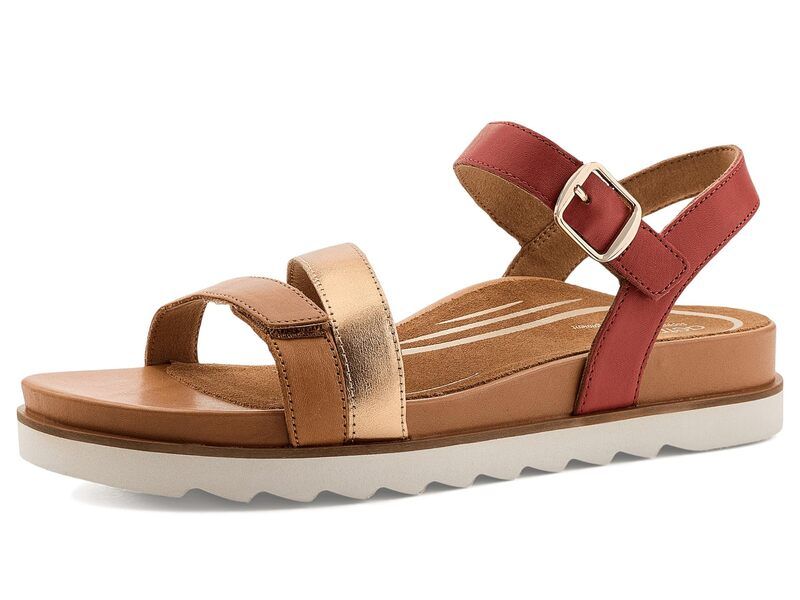 エイトレックス レディース シューズ ヒール プラットフォーム サンダル Aetrex Cass Platform Sandals Terracotta Mult テラコッタ