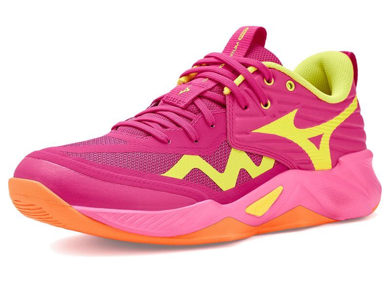ミズノ レディース シューズ スニーカー Mizuno Wave Momentum 4 Pro Pink TetraFort ピンク