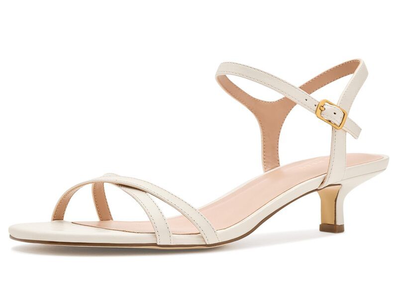 コールハーン レディース シューズ ヒール サンダル Cole Haan Leni Kitten Heel Strappy Sandals 40mm Ivory Leather アイボリー