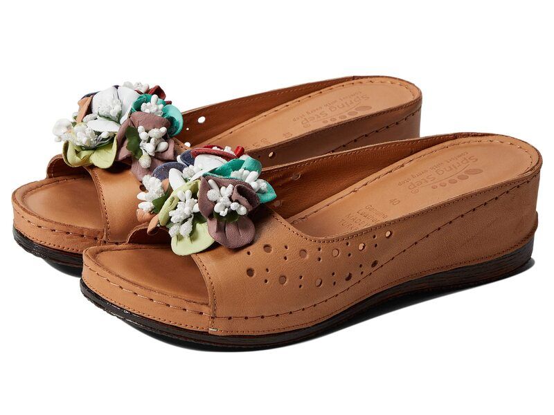 スプリングステップ レディース シューズ ヒール Spring Step Flowerchild Camel キャメル