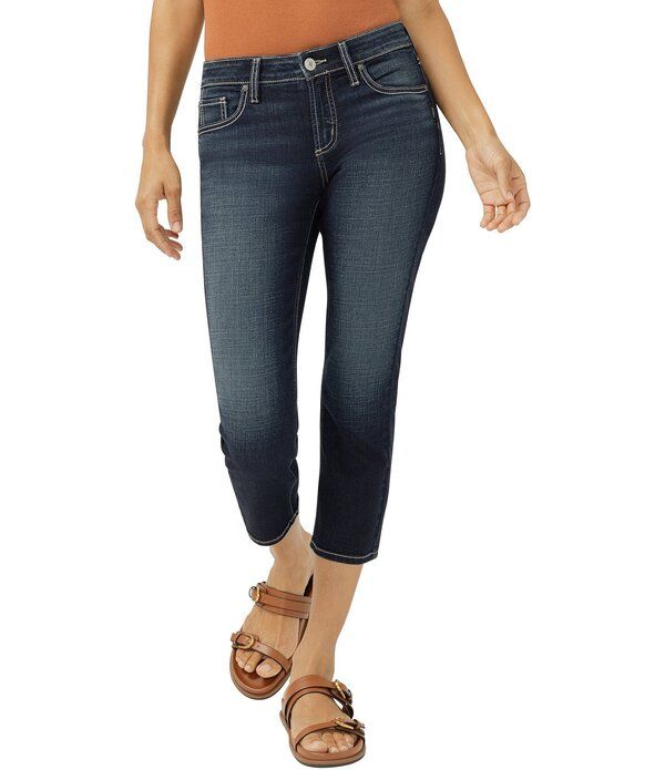 シルバー ジーンズ レディース ボトムス デニムパンツ キャップ Silver Jeans Co Elyse Mid Rise Luxe Stretch Capri Jeans Bay St Louis