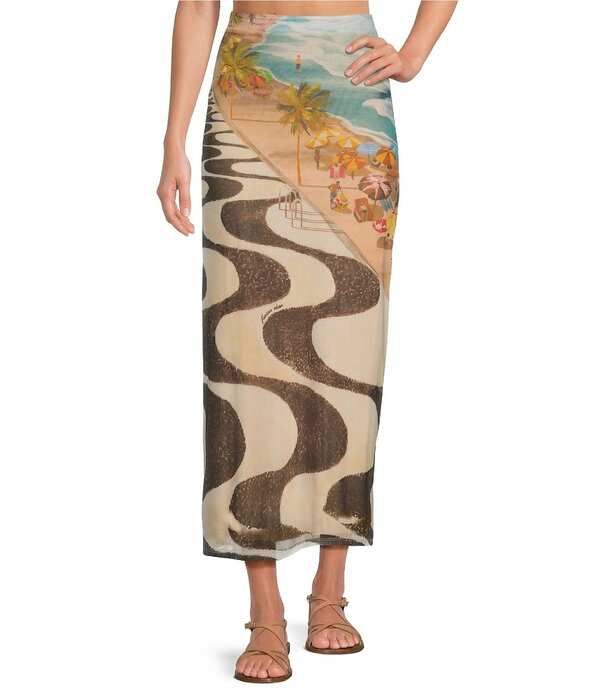 ファーム レディース ボトムスカート マキシ Farm Rio Copacabana Beach Multicolor Coordinating Maxi Skirt Copacabana Beach Multicolor マルチカラー