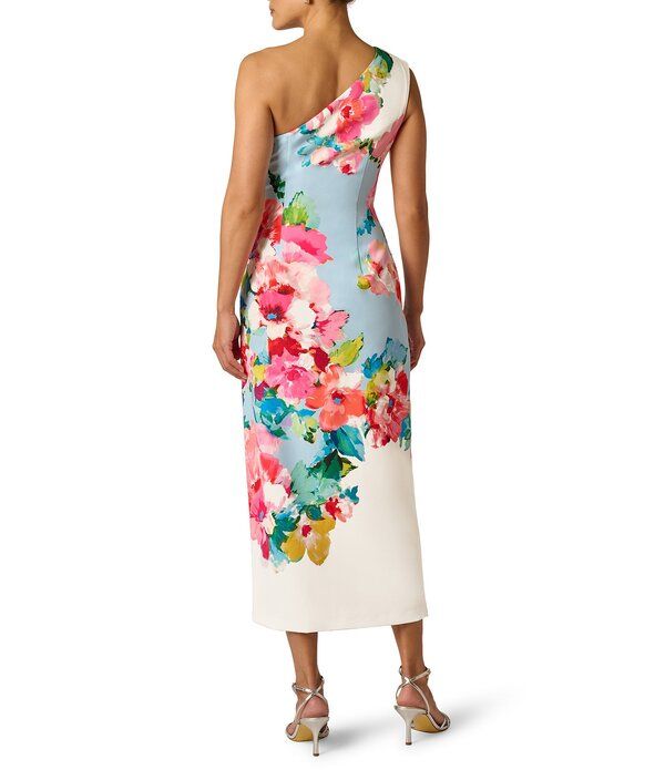 アドリアナ パペル レディース トップス ワンピース フラワー柄 プリント ミディ フラワー Adrianna Papell Floral Print One Shoulder Twill Midi Gown BLUE MULTI ブルー アドリアナ パペル レディース トップス ワンピース フラワー柄 プリント ミディ フラワー Adrianna Papell Floral Print One Shoulder Twill Midi Gown BLUE MULTI ブルー