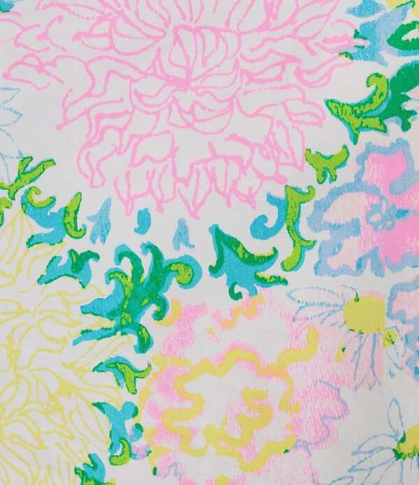 リリーピュリッツァー レディース トップス ワンピース クルーネック プリント ミニ ノースリーブ Lilly Pulitzer The Scallop Lilly Garden Print Crew Neck Sleevelesshift Mini Dres