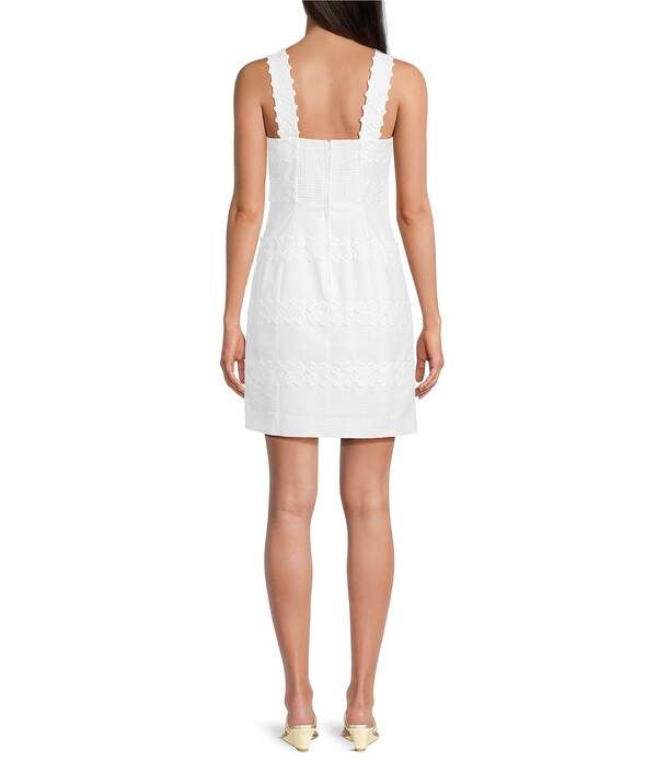 リリーピュリッツァー レディース トップス ワンピース ミニ ノースリーブ レース Lilly Pulitzer Davis Woven Jacquard Square Neck Sleeveless Lace Mini Dress Resort White リリーピュリッツァー レディース トップス ワンピース ミニ ノースリーブ レース Lilly Pulitzer Davis Woven Jacquard Square Neck Sleeveless Lace Mini Dress Resort White