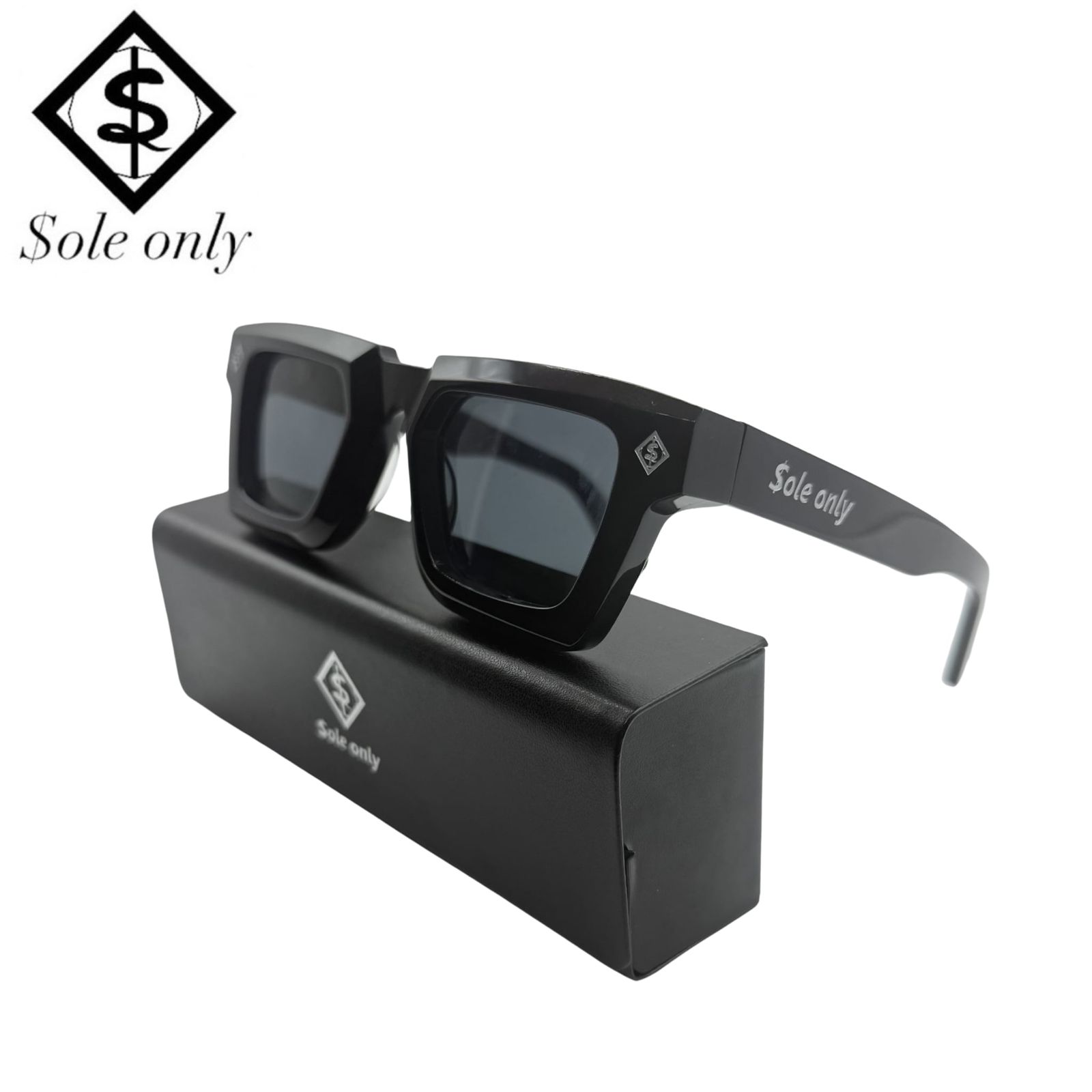 $ole only ソールオンリー Monarch Square モナーク スクエア sunglasses Black サングラス ケース付き ブラック メンズ レディース ユニセックス 男女兼用