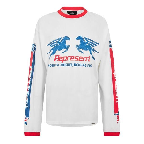 リプレゼント メンズ トップス Tシャツ Represent Mens Long Sleeve TShirt Flat White ホワイト