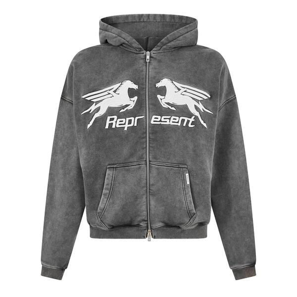 リプレゼント メンズ アウター パーカー・スウェット Represent Mens Zip Hoodie Vintage Grey グレー