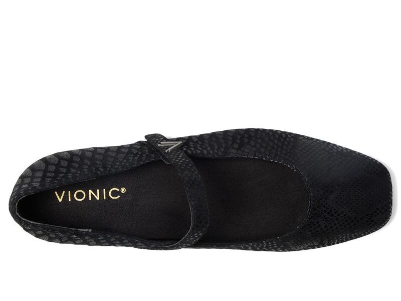 バイオニック レディース シューズ サンダル VIONIC Alameda Mary Janes Black Snake Suede ブラック バイオニック レディース シューズ サンダル VIONIC Alameda Mary Janes Black Snake Suede ブラック