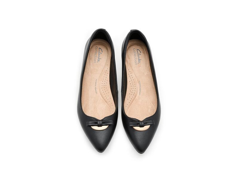 クラークス レディース シューズ サンダル Clarks Natalyn Trim Black Leather ブラック