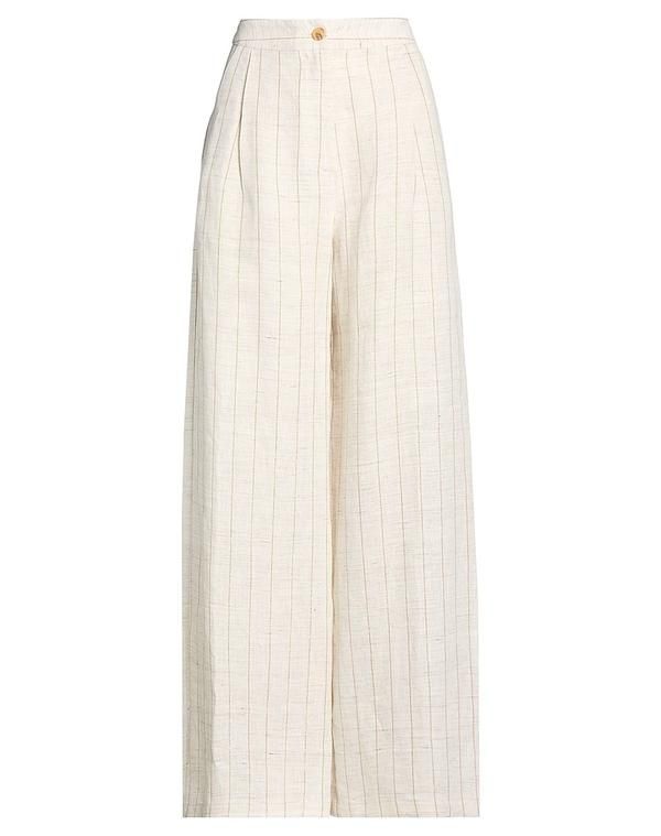 バルバナポリ レディース ボトムス カジュアルパンツ ワイドパンツ BARBA Napoli Beige ベージュ