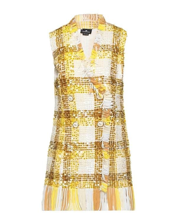 エリザベッタフランキ レディース トップス ワンピース ELISABETTA FRANCHI Yellow イエロー
