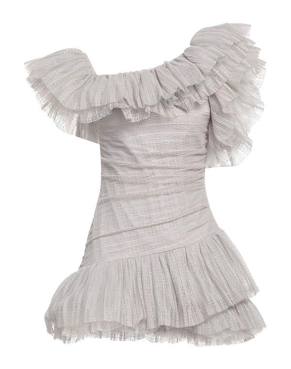 エリザベッタフランキ レディース トップス ワンピース ELISABETTA FRANCHI Light Gray グレー