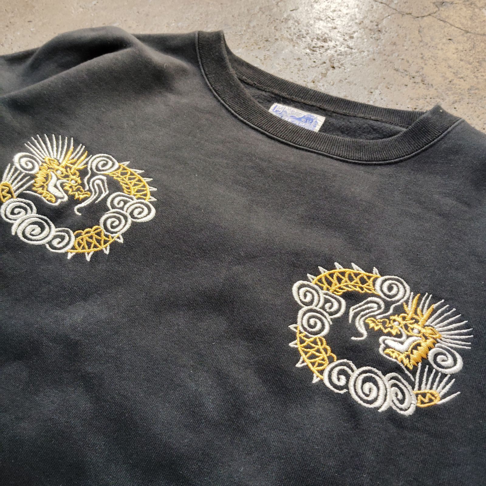 テーラー東洋 BEAMS別注 SUKA CREW SWEAT EMBROIDERED L BLACK 