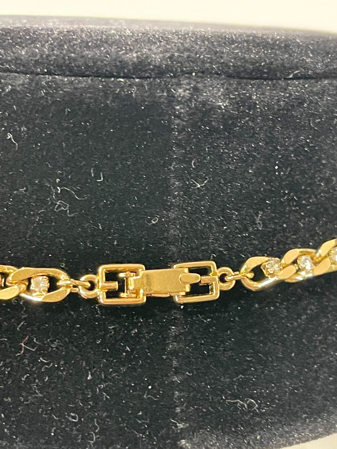 【美品】ジバンシー ネックレス 喜平 ラインストーン ゴールド 60cm