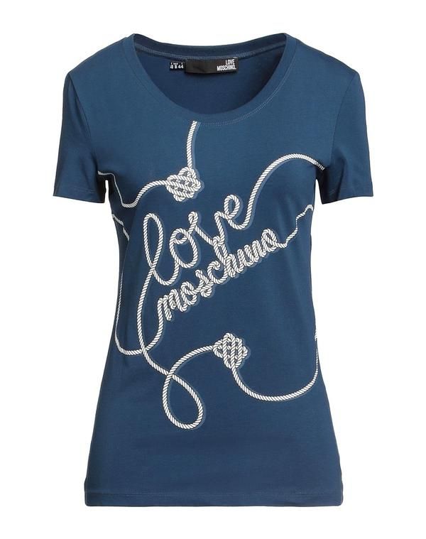 ラブ モスキーノ レディース トップス Tシャツ LOVE MOSCHINO Navy ネイビー