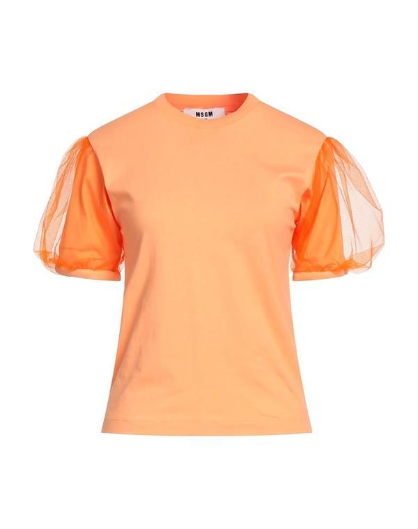 エムエスジイエム レディース トップス Tシャツ MSGM Orange オレンジ
