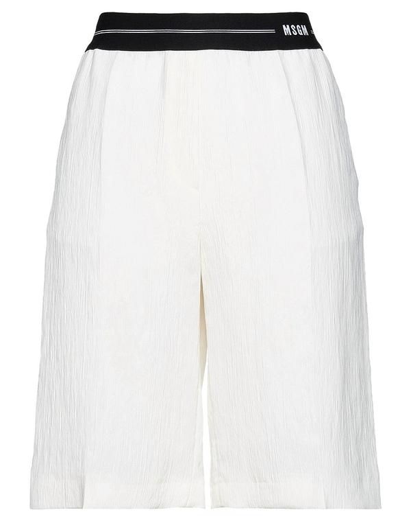 エムエスジイエム レディース ボトムス ハーフパンツ・ショーツ ショートパンツバミューダパンツ MSGM Ivory アイボリー