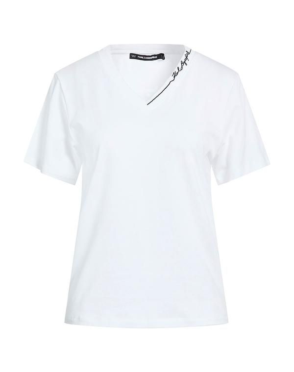 カール ラガーフェルド レディース トップス Tシャツ KARLAGERFELD White ホワイト