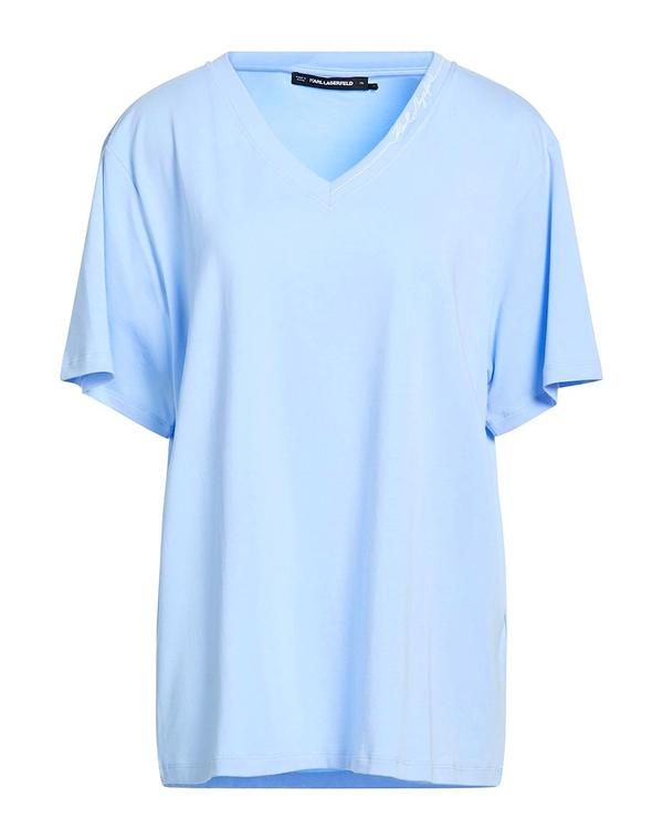 カール ラガーフェルド レディース トップス Tシャツ KARLAGERFELD Light Blue ブルー