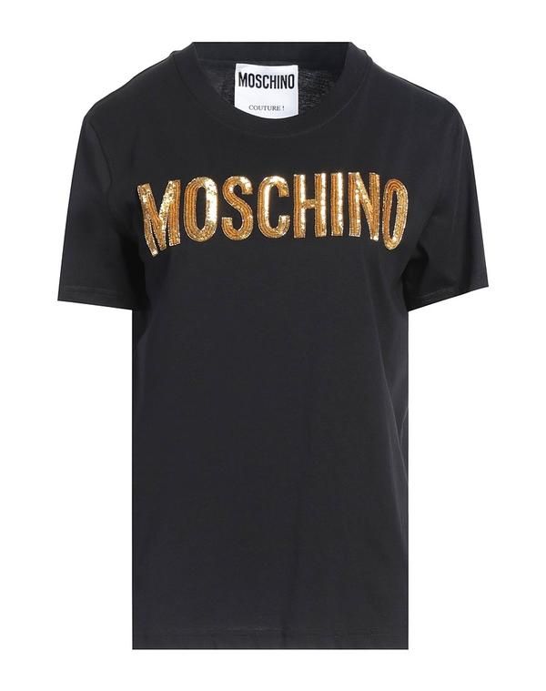モスキーノ レディース トップス Tシャツ MOSCHINO Black ブラック