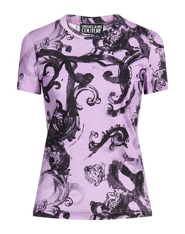 ヴェルサーチ レディース トップス Tシャツ VERSACE JEANS COUTURE Lilac ライラック