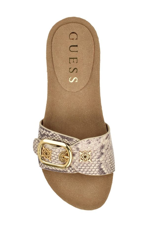 ゲス レディース シューズ サンダル GUESS Dexta Buckle Strap Sandalight Natural ゲス レディース シューズ サンダル GUESS Dexta Buckle Strap Sandalight Natural