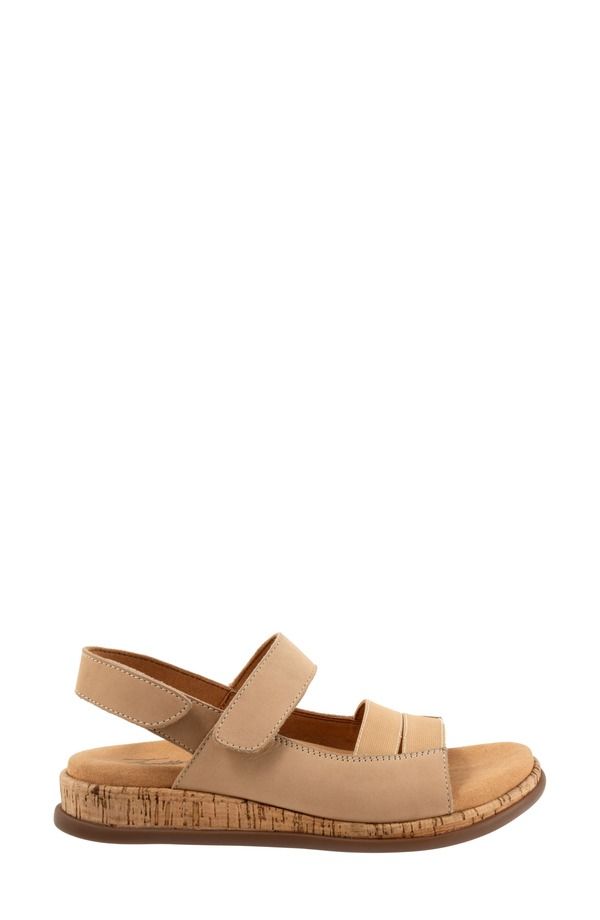 トロッターズ レディース シューズ サンダル ミニ Trotters Gemini Slingback Wedge Sandal Multiple Widths Available Beige Nubuck ベージュ
